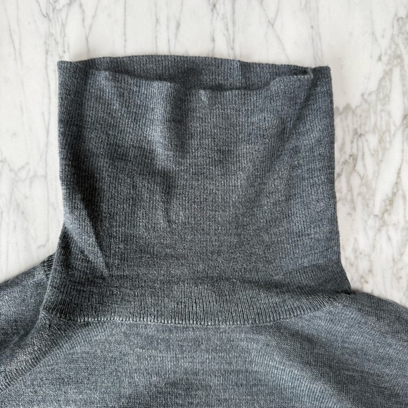 J.Crew men's dark gray turtleneck roll neck sweater, Merino wool, size XL - Picture 5 of 10